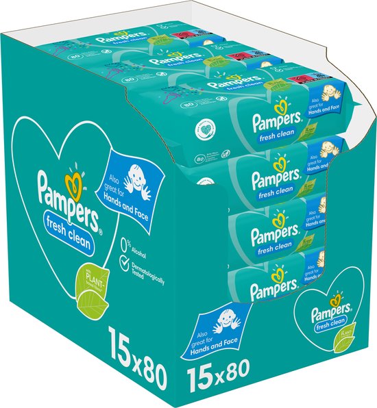 Pampers Fresh Clean Billendoekjes – 1 Pampers Fresh Clean Billendoekjes