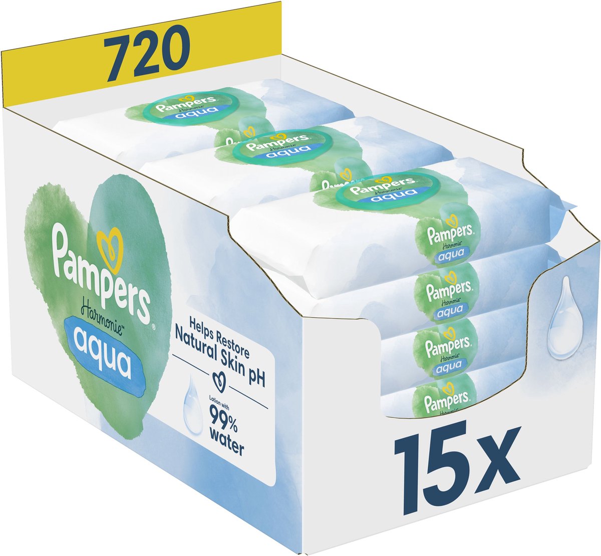 Pampers Harmonie Aqua Billendoekjes - Afbeelding 2